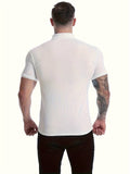 Men's Polo Shirt - Ribbed Knit - Slim Fit - Short-Sleeved - Stylish & Comfortable