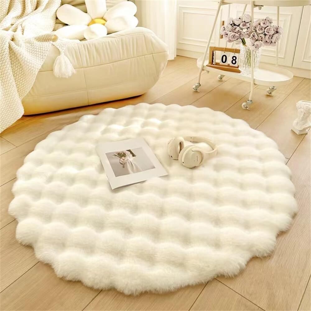 Faux-Fur Tufted Round Rug