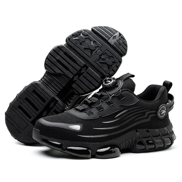 Men's Sneakers – Breathable Mesh – Adjustable Closure – Shock-Absorbing Rubber Sole