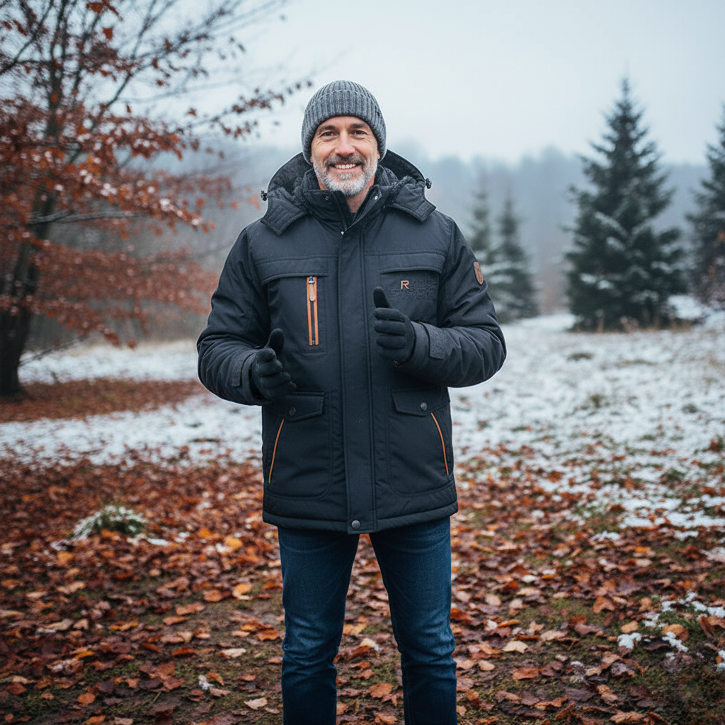 Windproof Insulated Hooded Winter Jacket
