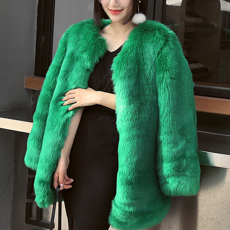 Plush Oversized Open Front Faux Fur Coat