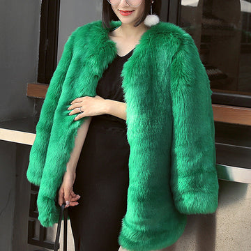 Plush Oversized Open Front Faux Fur Coat
