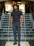 Men's Polo Shirt - Ribbed Knit - Slim Fit - Short-Sleeved - Stylish & Comfortable