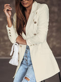 Women's Blazer – Double-Breasted – Tailored Fit – Notch Lapels – Flap Pockets