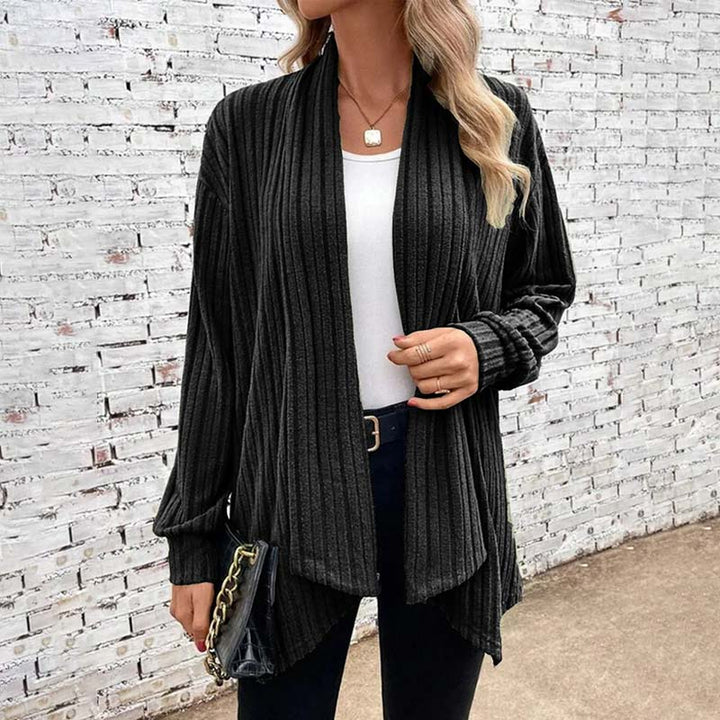 Ribbed Soft Knit Relaxed Fit Cardigan