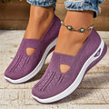 Women's Slip-On Sneakers – Breathable Knit – Cushioned Sole – Low Profile Comfort