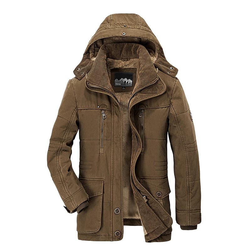 Water-Resistant Warm Lined Hooded Jacket