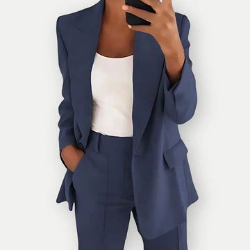 Elegant blazer- og buksetsæt til kvinder