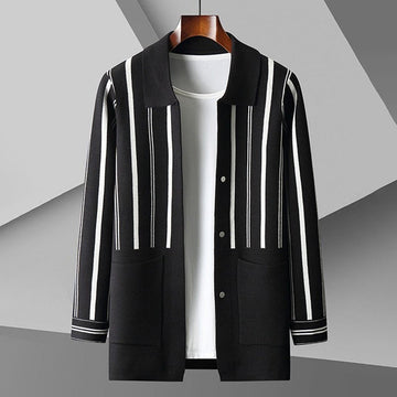 Wool Blend Knit Relaxed Fit Cardigan