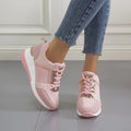 Women's Sneakers - Wedge Heel - Lace-Up - Breathable Design - Modern Look