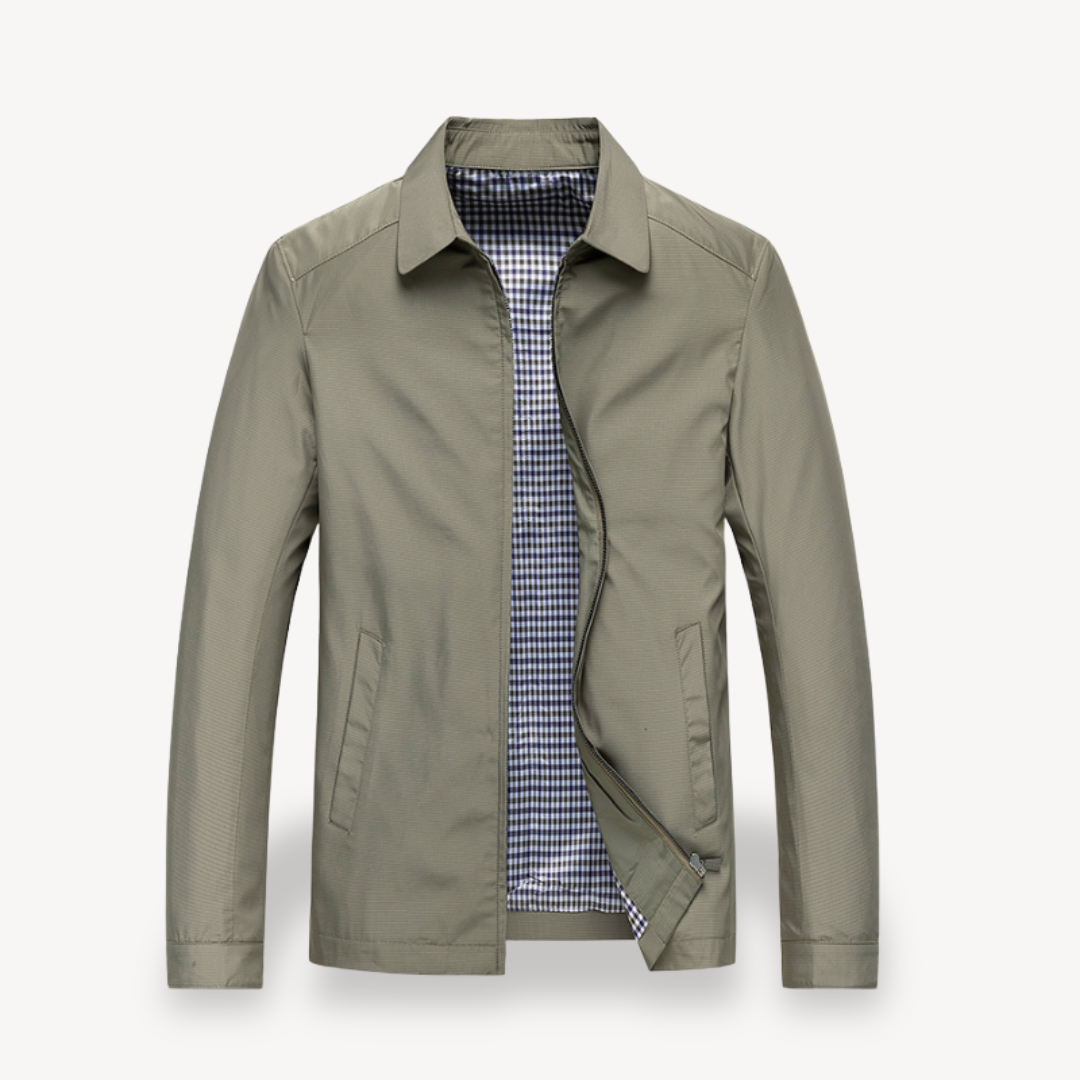 Men's Jacket – Lightweight Design – Tailored Fit – Breathable Material – Zipper Closure – Shirt Collar