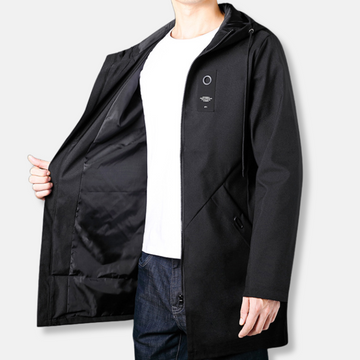 Woven Hooded Mid-Thigh Coat
