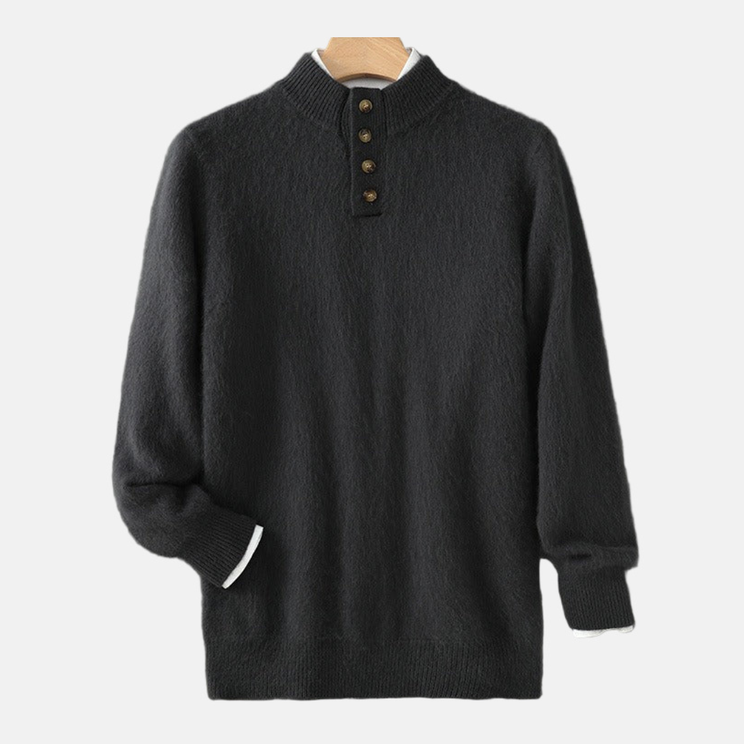 Soft Knit Regular Fit Mock Neck Sweater