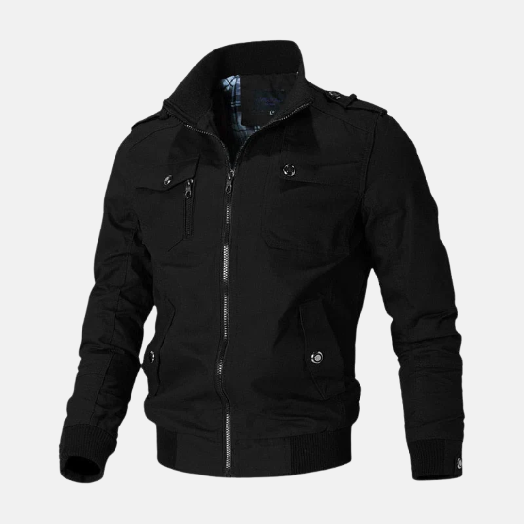 Slim Fit Stand-Up Collar Bomber Jacket
