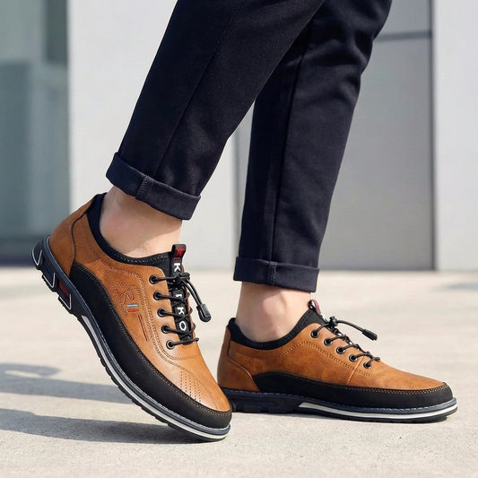 Orion Two-Tone Lace-Up Casual Shoes | Lightweight Comfort Walking Sneakers