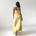 Women's Midi Dress - Sleeveless - Slim Waist - A-Line Flowy Skirt - Scoop Neckline