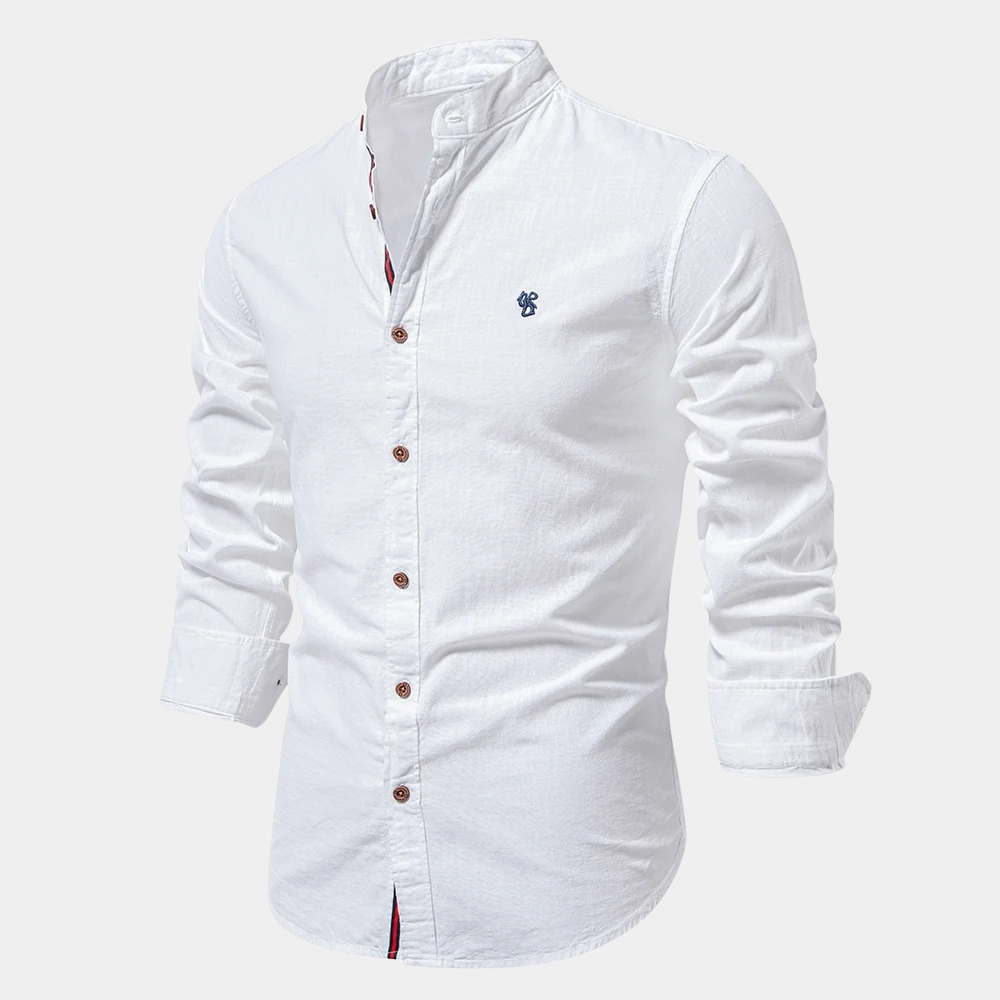 Light Breathable Mandarin Collar Shirt