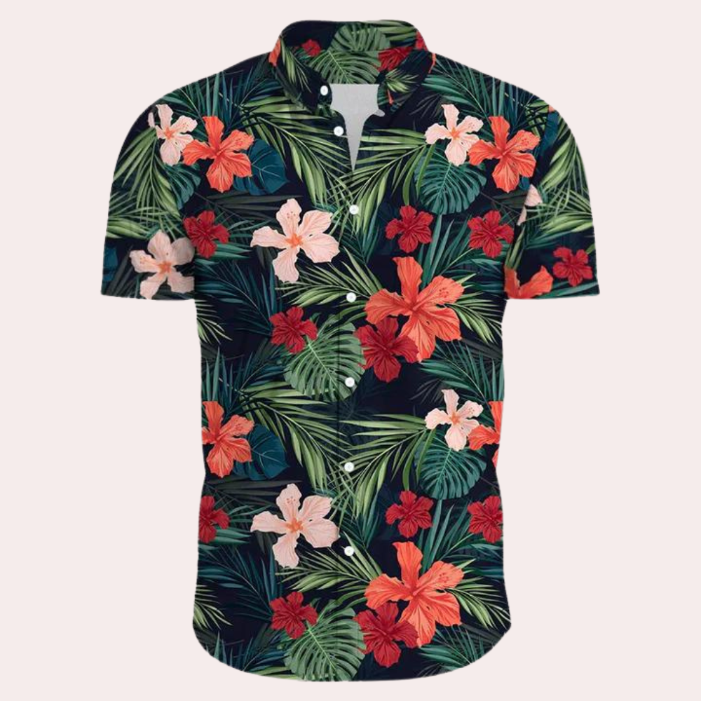 Lightweight Breathable Tropical Floral Shirt