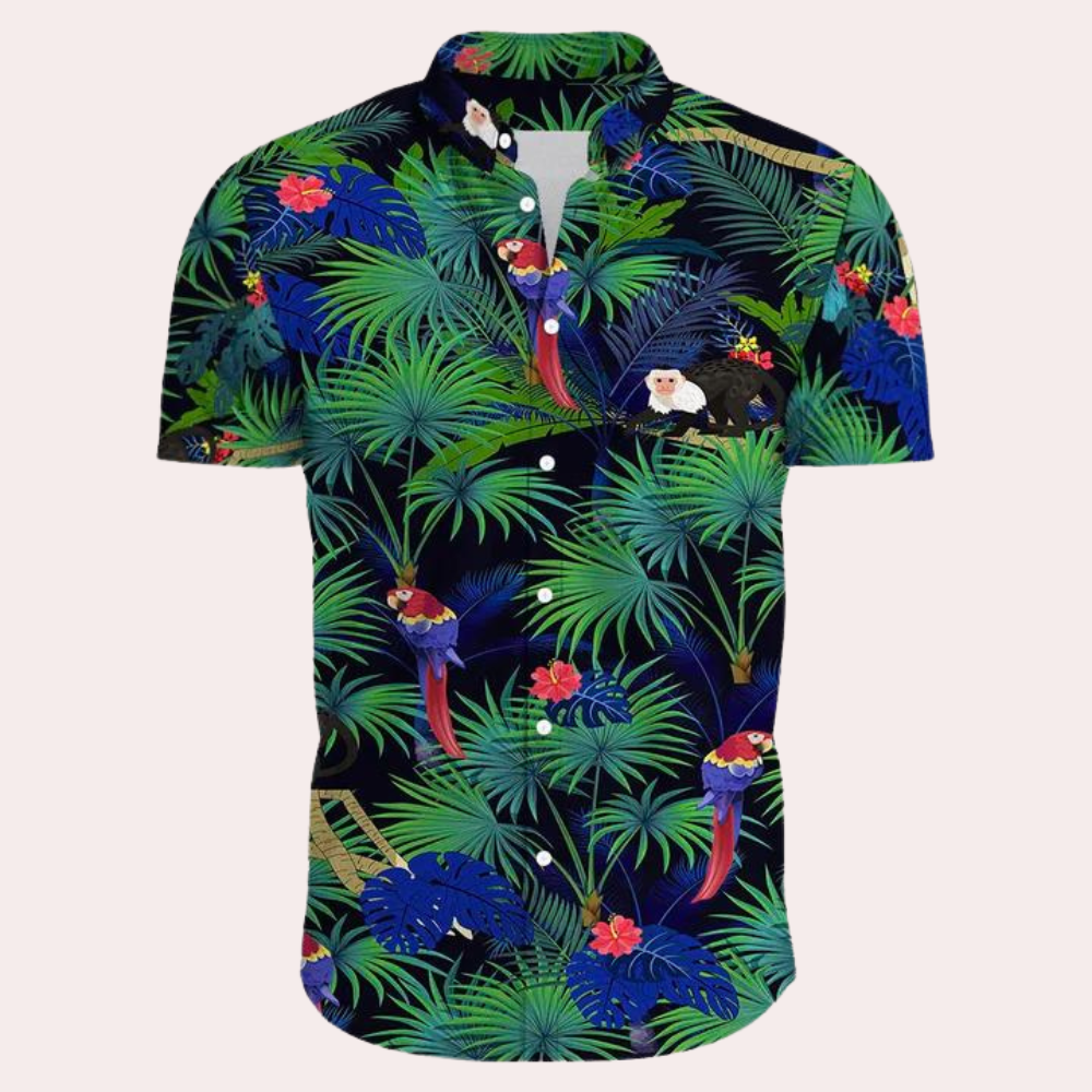 Lightweight Breathable Tropical Floral Shirt
