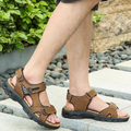 Men's Sandal – Genuine Leather – Adjustable Straps – Shock Absorbing Sole – Comfort Fit