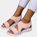 Women's Sandals – Soft Knitted Upper – Open Toe – Comfortable Sole – Slip-on Design
