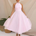 Women's Halterneck Dress - Light and Flowy - Elegant Party Dress in Midi/Long Length
