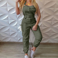 Women's Utility Jumpsuit - Tailored Fit - Cargo Pockets - Belt at Waist