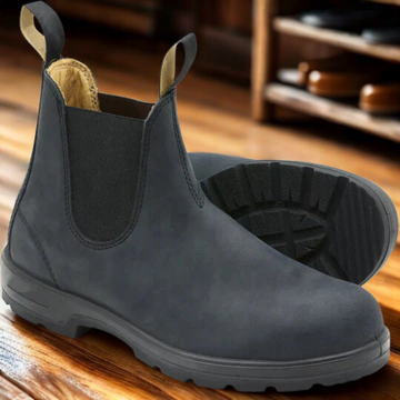 Leather Elastic Gusset Ankle Boots