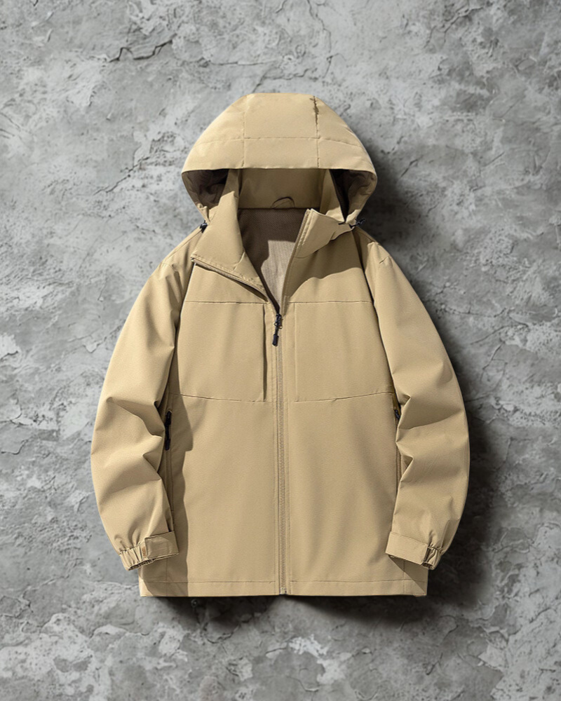 Weather Resistant Relaxed Fit Hooded Jacket