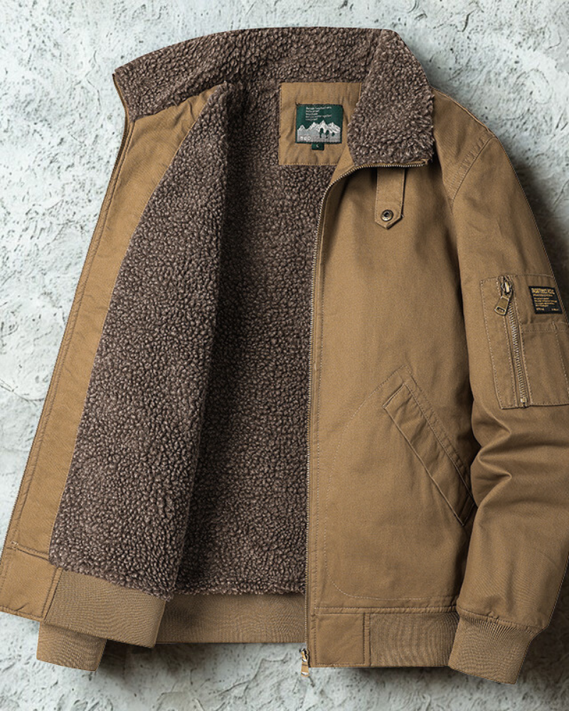 Sherpa Lined Relaxed Fit Bomber Jacket