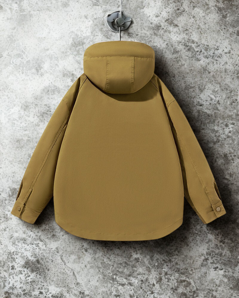 Oversized Fit Multi-Pocket Hooded Jacket