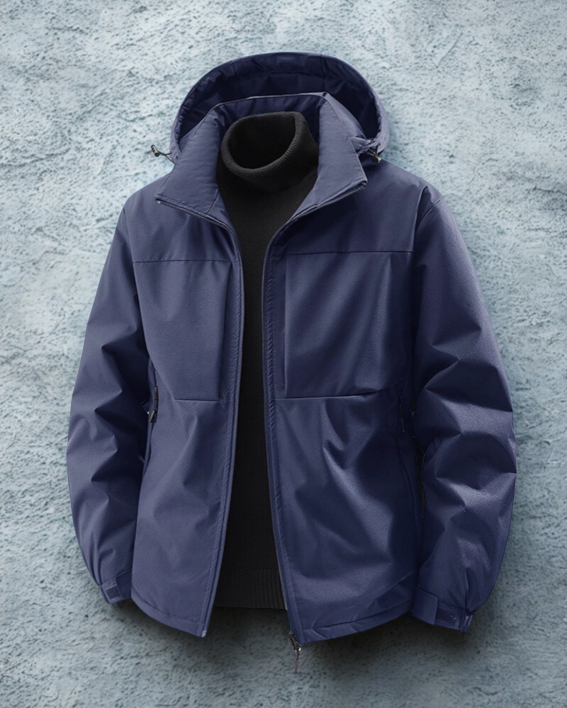 Water Resistant Windproof Relaxed Fit Hooded Jacket