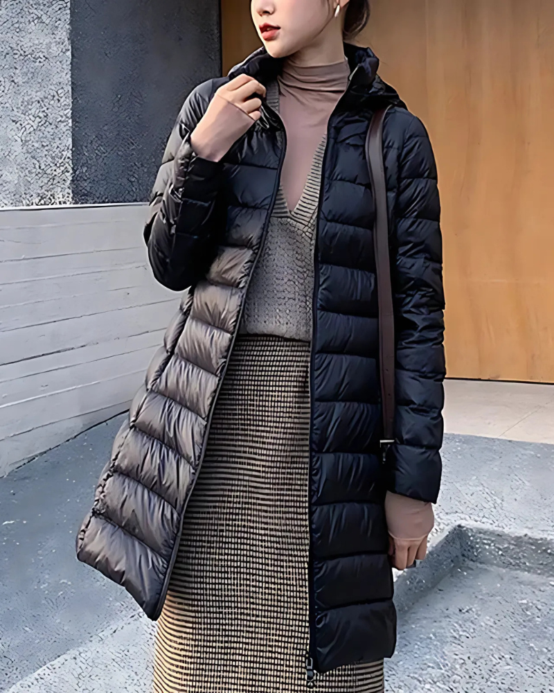 Quilted Insulated Hooded Puffer Jacket