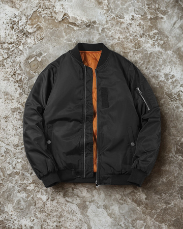 Quilted Lining Relaxed Fit Bomber Jacket