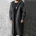 Men's Raincoat – Oversized Fit – Waterproof with Hood – Ankle Length – Button Closure