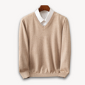 Men's V-neck Sweater – Slim Fit – Soft Knit Quality – Ribbed Edges – Versatile Style