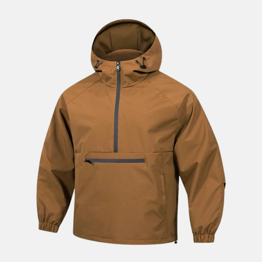 Hooded Loose Fit Woven Anorak Jacket