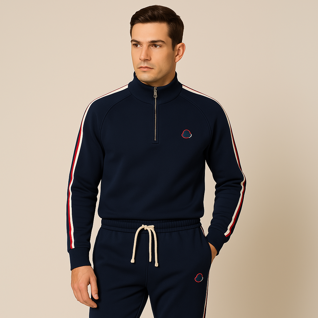 Adjustable Waist High Collar Zip Training Set