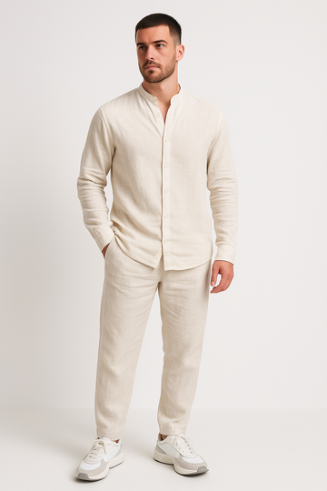 Breathable Lightweight Linen Relaxed Straight Set