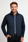 Men's Puffer Vest – Slim Fit – Padded Lightweight Insulation – High Collar