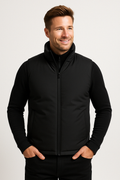 Men's Puffer Vest – Slim Fit – Padded Lightweight Insulation – High Collar