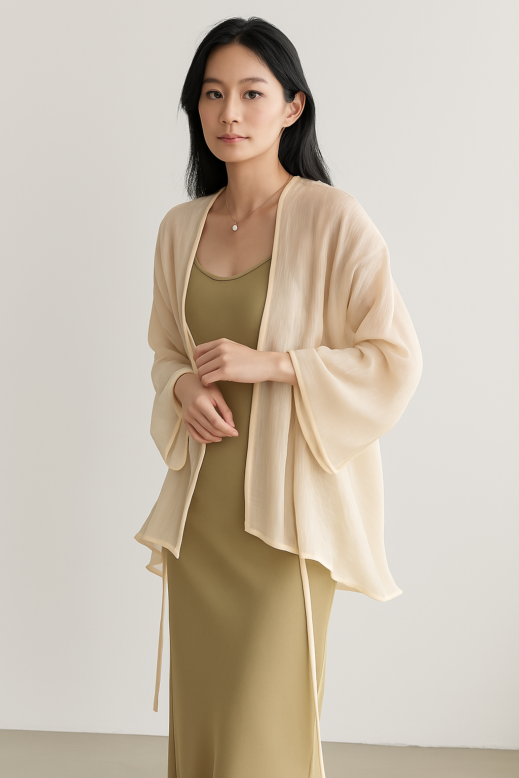 Light Breathable Loose Fit Open Front Cardigan
