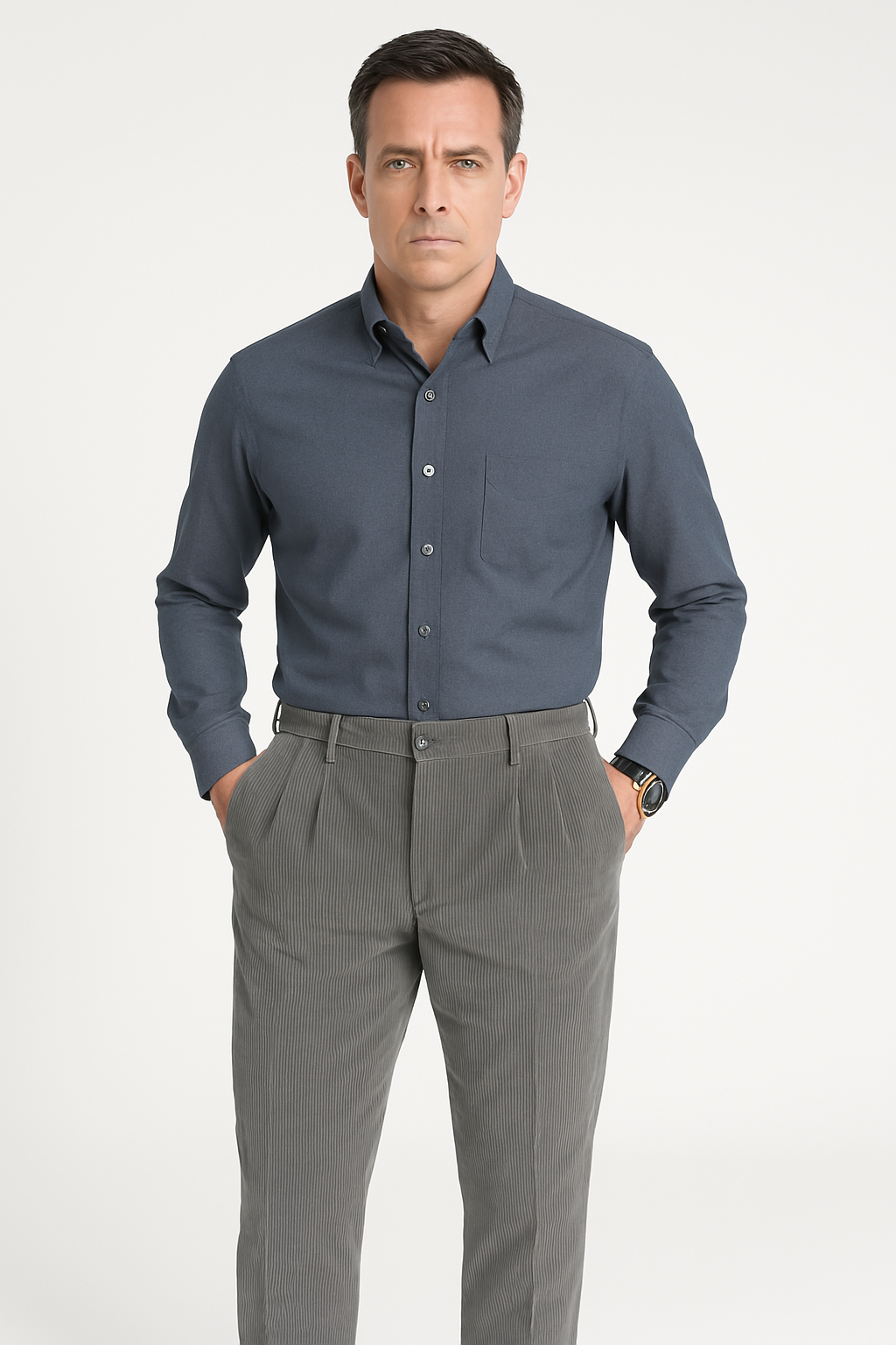 Herrebukser – Slank Pasform – Fløjl – Pæne Læg – Fuld Længde – Smart Casual