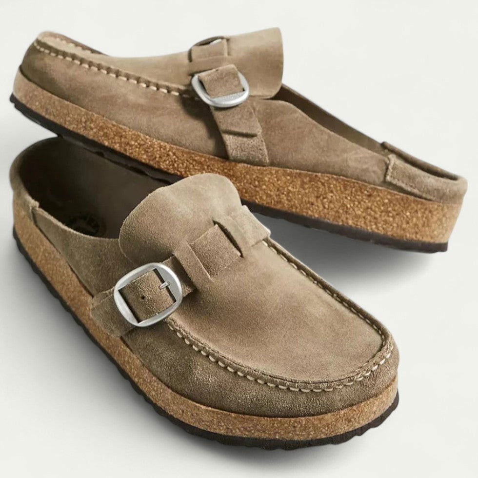 Suede Chunky Platform Slip-On Mules