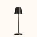 Brushed Metal Weighted Angled Shade Table Lamp