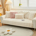 Quilted Faux Fur Full Coverage Sofa Slipcover