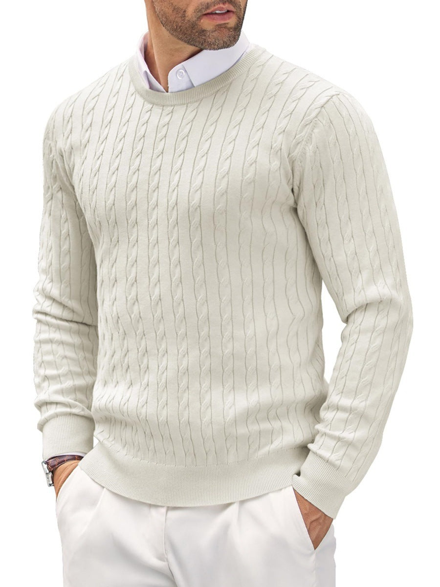 Cable Texture Slim Fit Knit Pullover