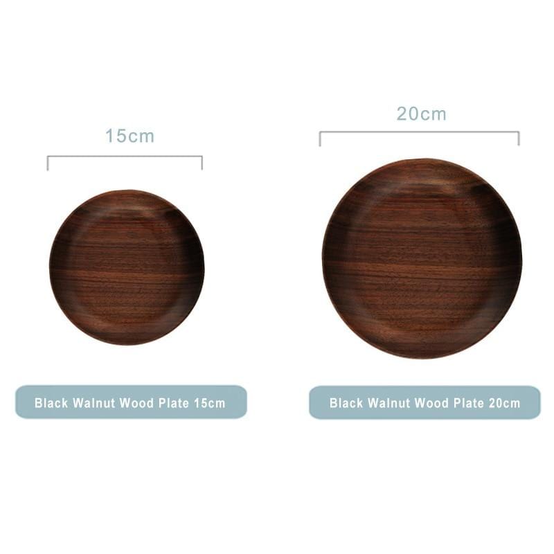 Walnut Wood Round Serving Plate