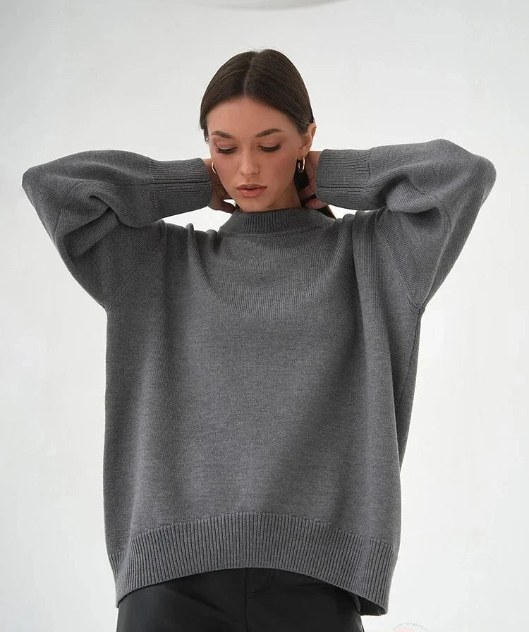 Oversized Relaxed Fit Wool Blend Sweater