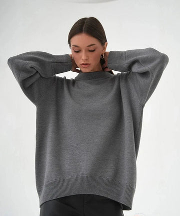 Oversized Relaxed Fit Wool Blend Sweater